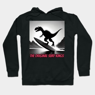 Dinosaur Surfing Funny Hoodie